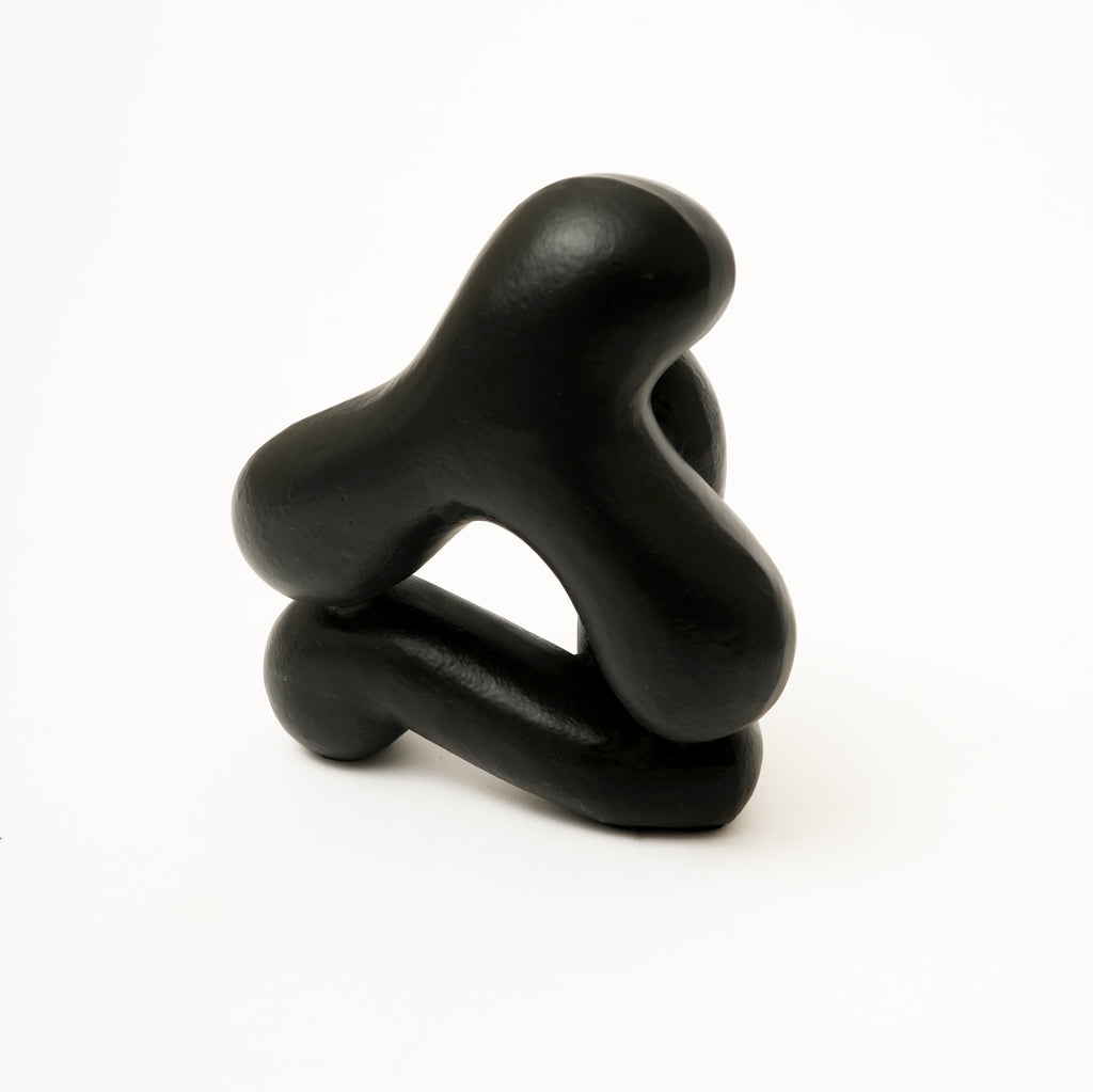 Abstract aluminium tafelbeeld – zwart