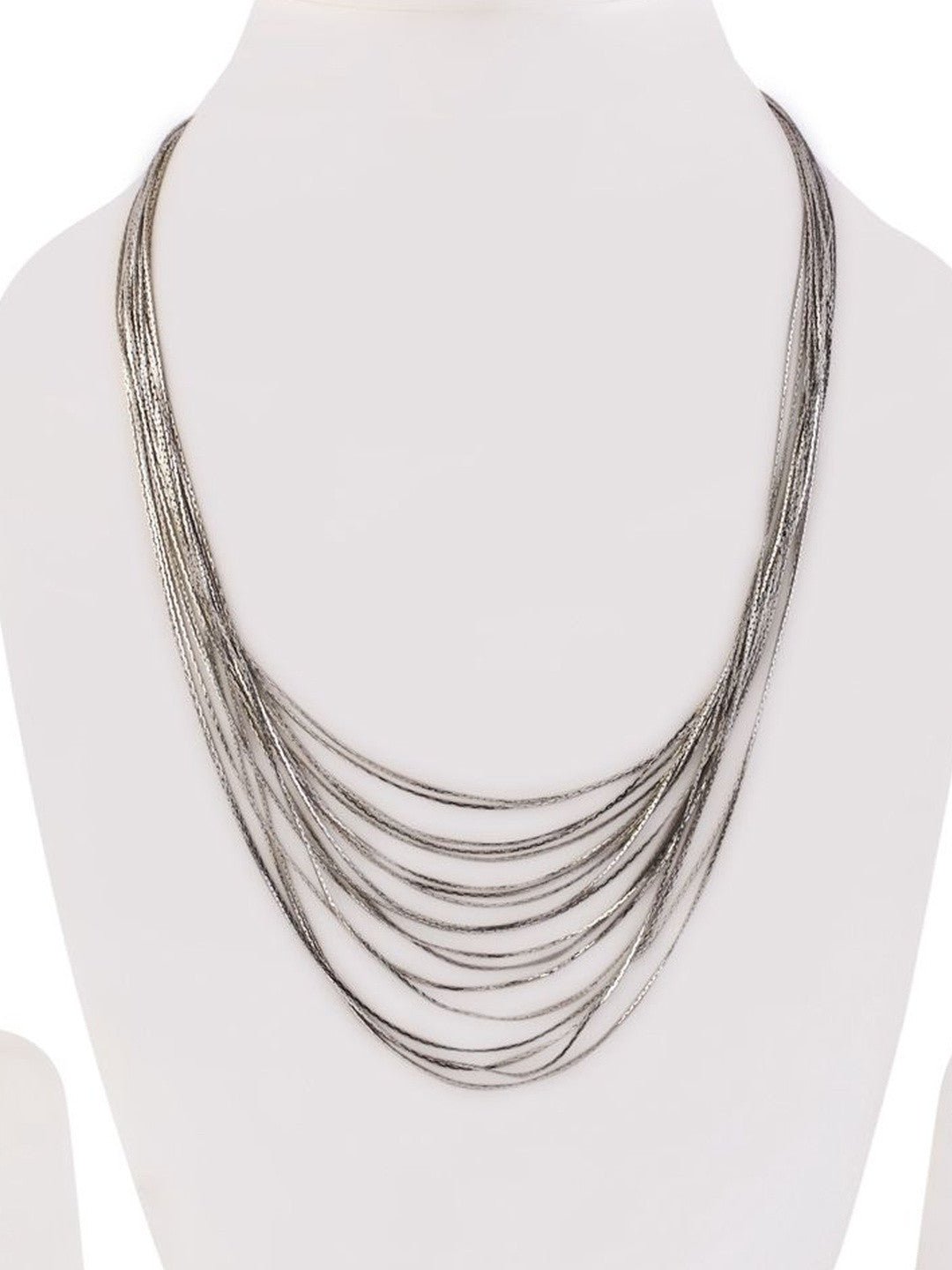 Dames statement ketting – mode-sieraden – verzilverde legering – individuele eenheid