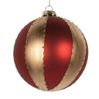 Kerstbal Ø 6x6 cm Goudkleurig Rood Glas