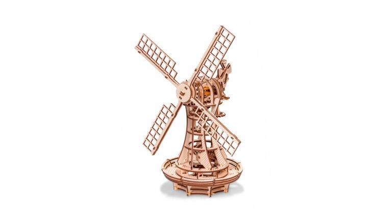 Eco Wood Art (EWA) 3D Mechanische Puzzel Windmill, 2130, 34x19,5x40cm