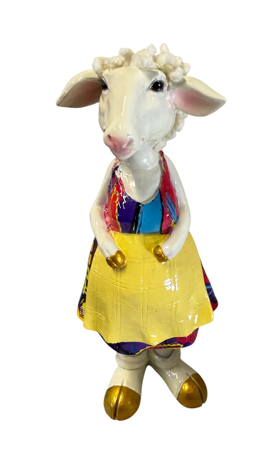 Polyresin schapen moeder met pak