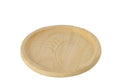 J-Line decoratie Plateau Blad - hout - naturel - L