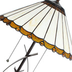 Tiffany Tafellamp Ø 41x69 cm Beige Bruin Glas Tiffany Bureaulamp