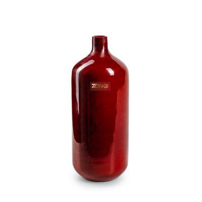 Zzing fles 'jody' rood h30 d12 cm