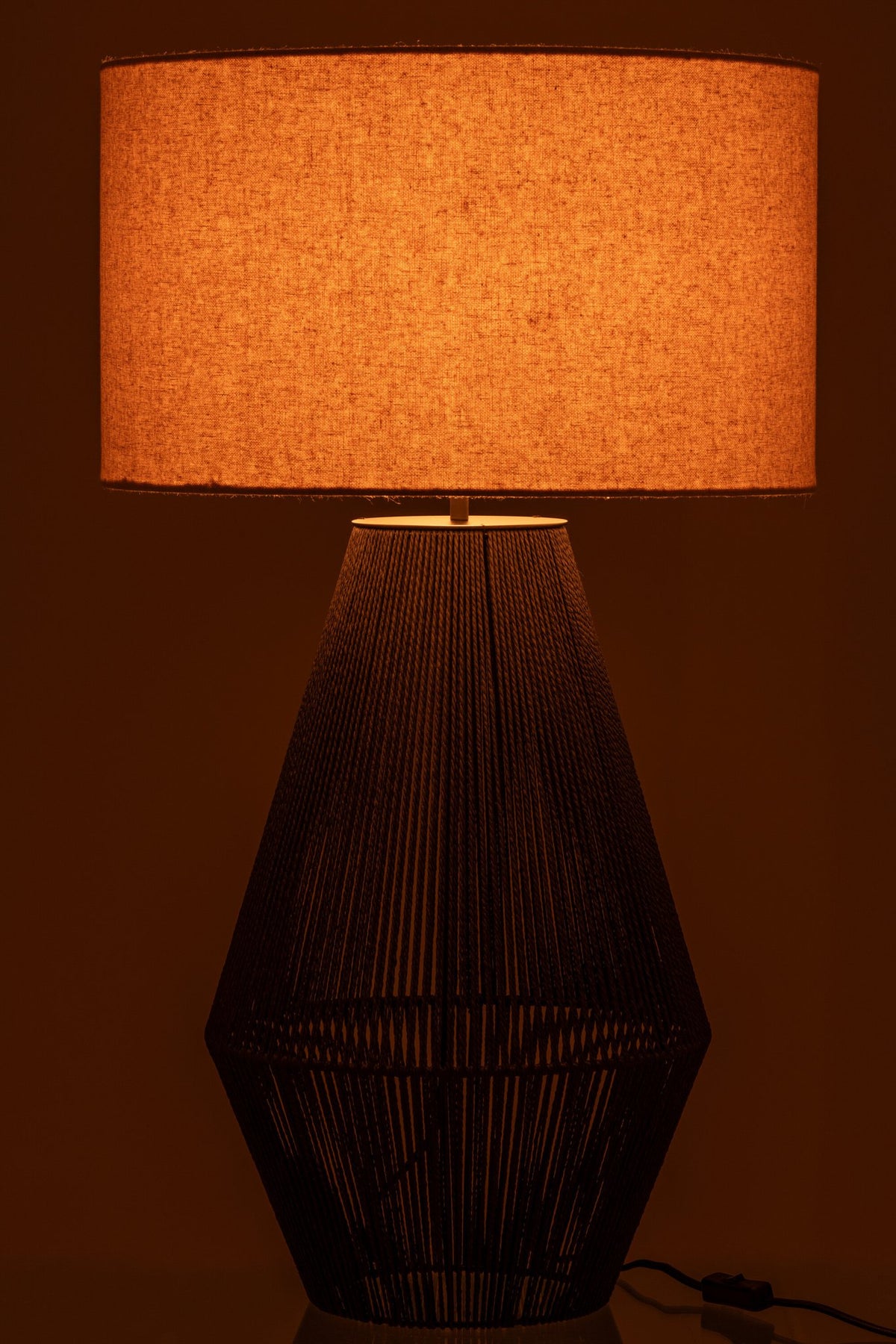 J-Line lamp Striing - metaal/papier - zwart