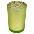 Theelichthouder paisley lime large 18cm*