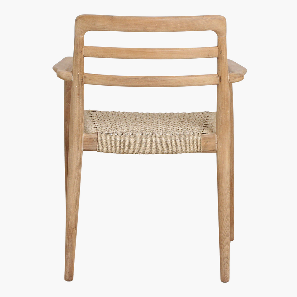 Verano teakhouten tuinstoel met armleuning - FSC-gerecycled hout