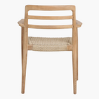 Verano teakhouten tuinstoel met armleuning - FSC-gerecycled hout
