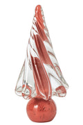 J-Line decoratie Kerstboom - glas - kerstrood