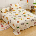 Lakenset Tweepersoons - Microvezel 180TC - Kinder Safari Print 225x250cm
