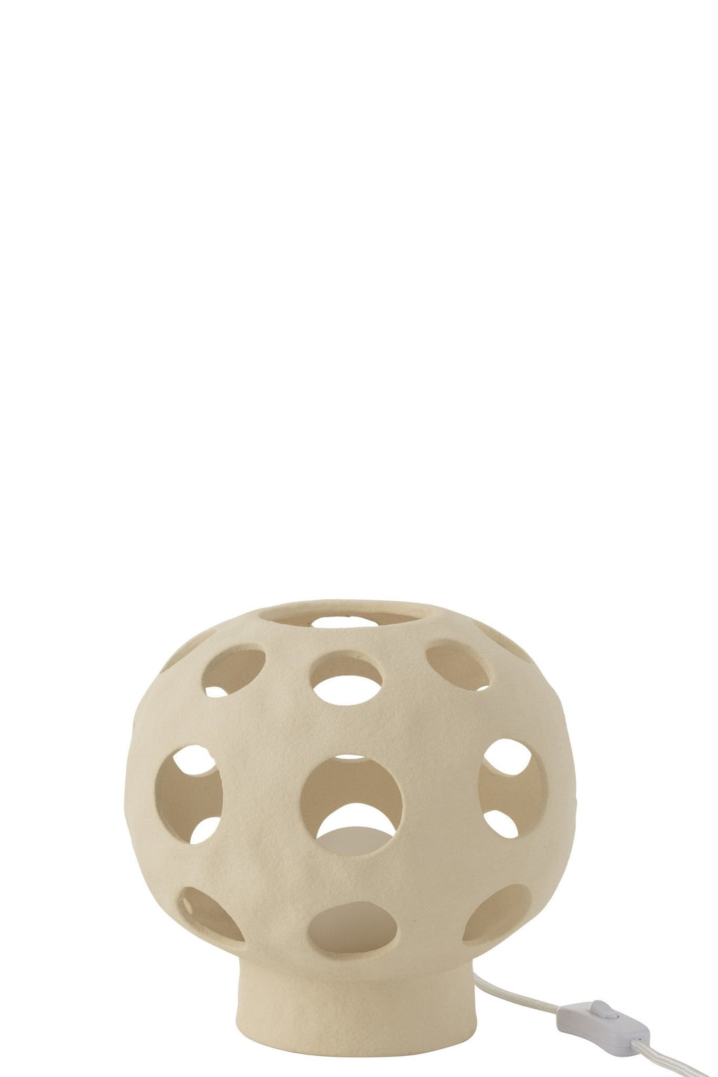 J-Line tafellamp Globe - keramiek - beige