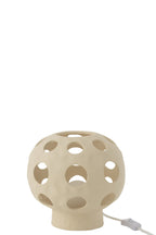 J-Line tafellamp Globe - keramiek - beige