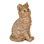 Decoratie Beeld Kat 16x14x25 cm Beige Kunststof