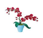 Bouwpakket 3D Model DIY Vlinderorchidee in Pot- gekleurd- metaal