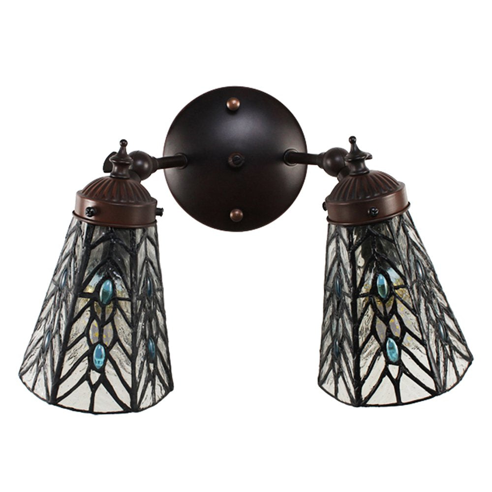 Wandlamp Tiffany 30x23x23 cm transparant Glas Muurlamp