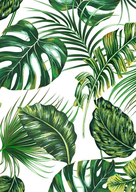 Botanic leaves - wenskaart Copy