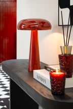J-Line Tafellamp - ijzer - donkerrood