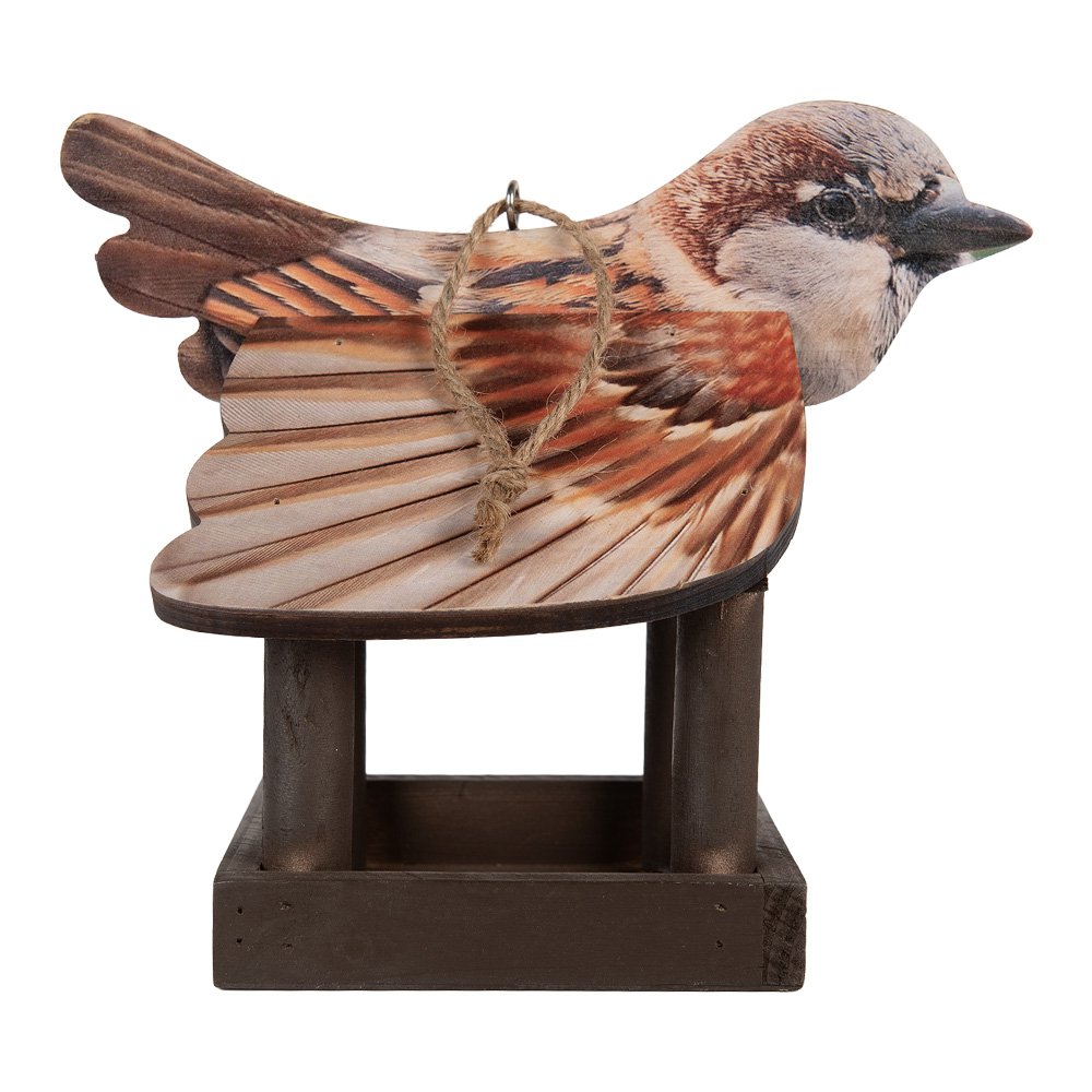 Vogelvoederhuisje 17x25x21 cm Bruin Hout
