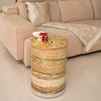 Salontafel Beige Marmer en Groene Onyx