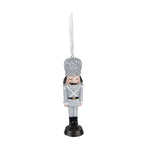 Kersthanger Notenkraker 13 cm Zilverkleurig Kunststof Kerstbal