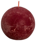 Shine rustiek bolkaars Ø76 Velvet Red