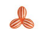 J-Line serveerschaal Granada Stripes Clover - keramiek - wit/oranje