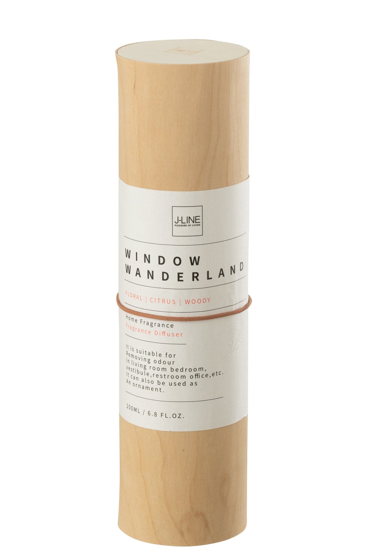 J-Line geurolie + stokjes Rond Window Wanderland - glas - L
