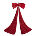 Kerstdecoratie 120x12x300 cm Rood Textiel