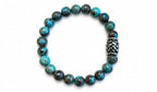 Dames armband Picasso Jaspis 8 mm met vlecht kraal