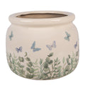 Bloempot Beige Keramiek Vlinders