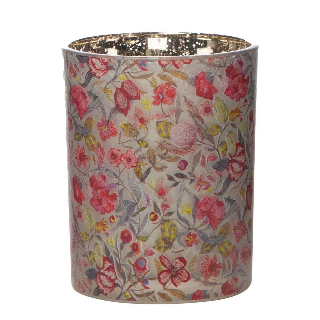 Theelichthouder Glas zara bloemen medium 12cm