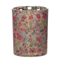 Theelichthouder Glas zara bloemen medium 12cm
