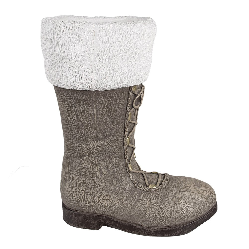 Kerstdecoratie Beeld Laars 37x23x43 cm Grijs Keramisch materiaal