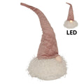 Kerstdecoratie met LED-verlichting Kabouter 44 cm Roze Synthetisch Kerstfiguren