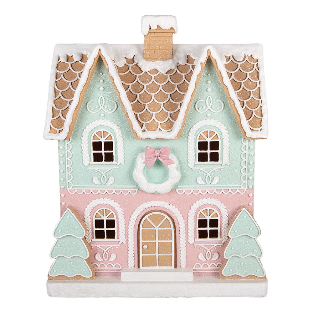 Gingerbread house 38x20x48 cm Bruin Kunststof