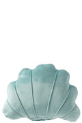 J-Line kussen Schelp - polyester - turkoois