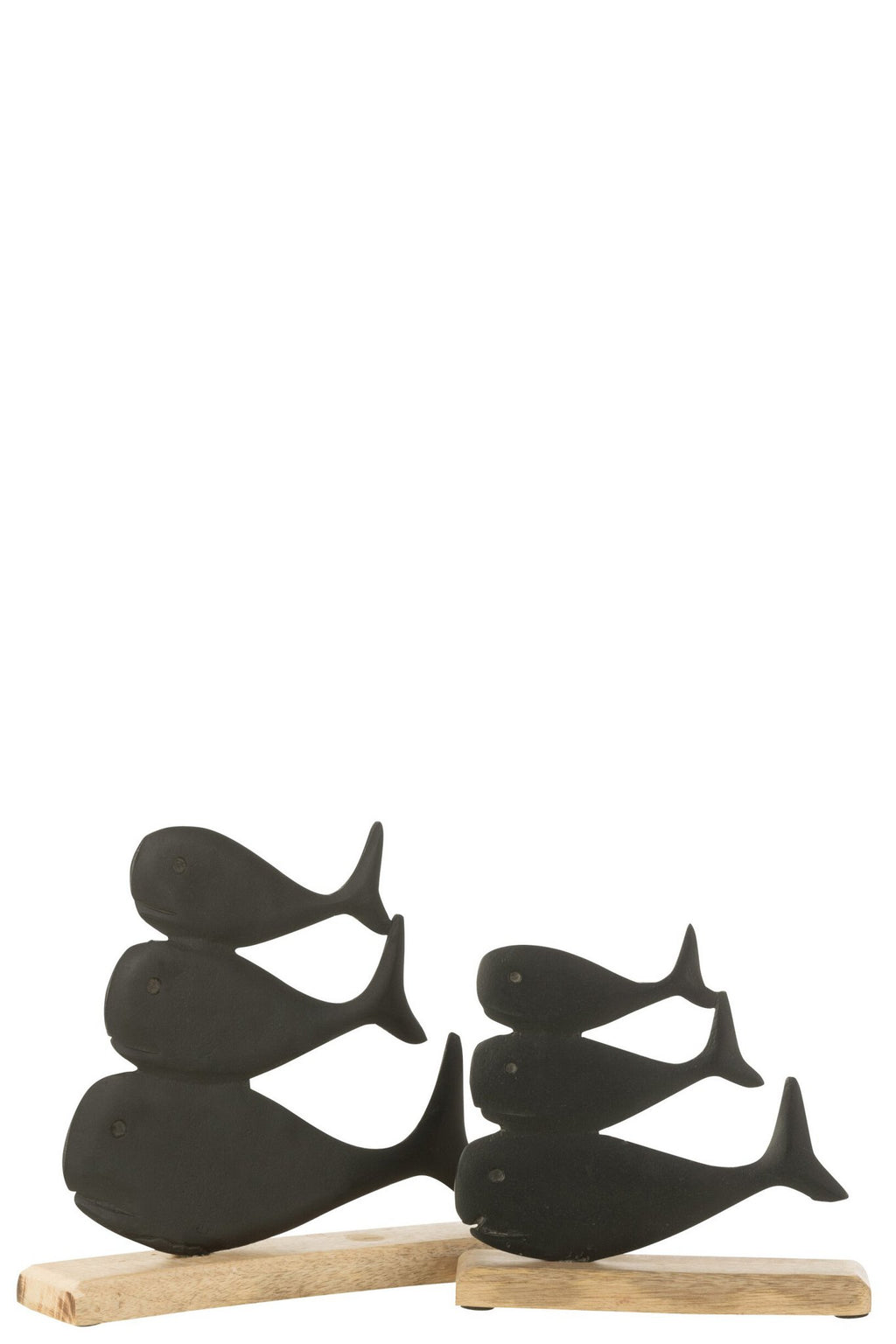 J-Line decoratie Walvis Op Voet - aluminium - zwart - large