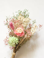 Keramische Vaas Met Gedroogde Botanische Bloemen - 28 cm H
