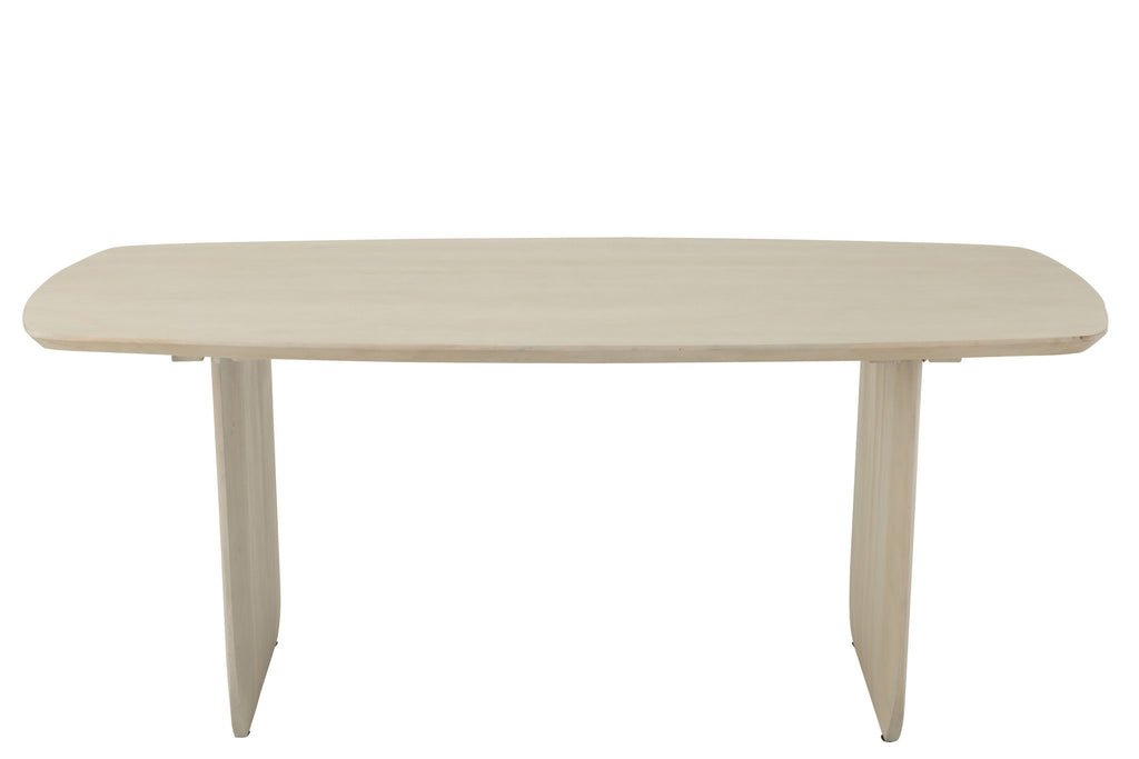 J-Line eettafel - acaciahout - wit