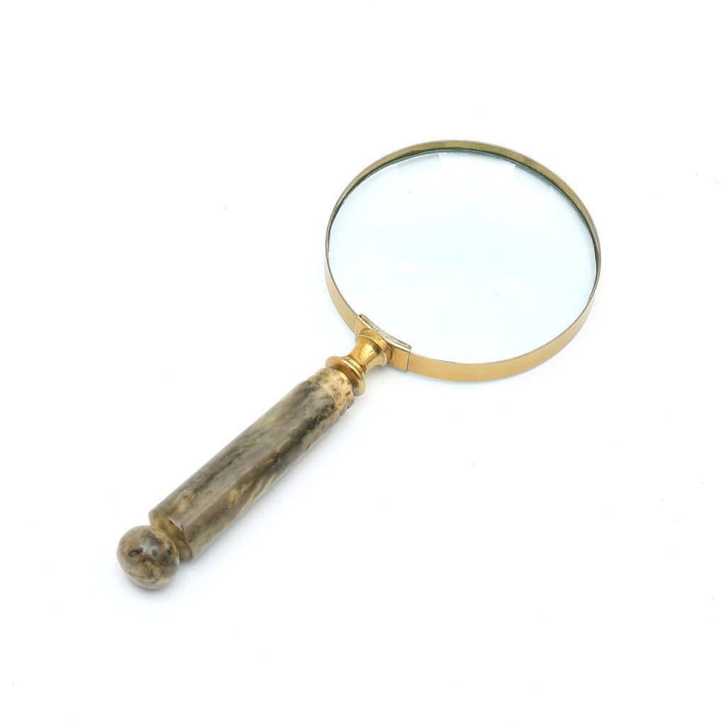 Klassiek - Vergrootglas - Bruin handvat - Goudkleurige afwerking