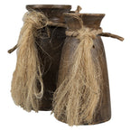 Decoratieve pot (2) Ø 15x25 / Ø 13x23 cm