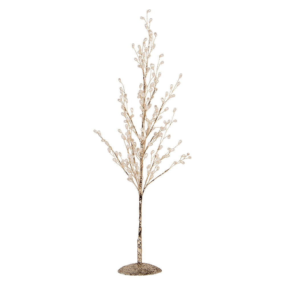 Decoratie Boom 9x9x50 cm Wit Metaal