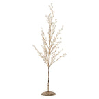Decoratie Boom 9x9x50 cm Wit Metaal