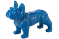 J-Line decoratie Bulldog - hout - blauw