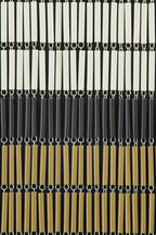 Vliegengordijn rits creme- goud - zwart 90x210 cm