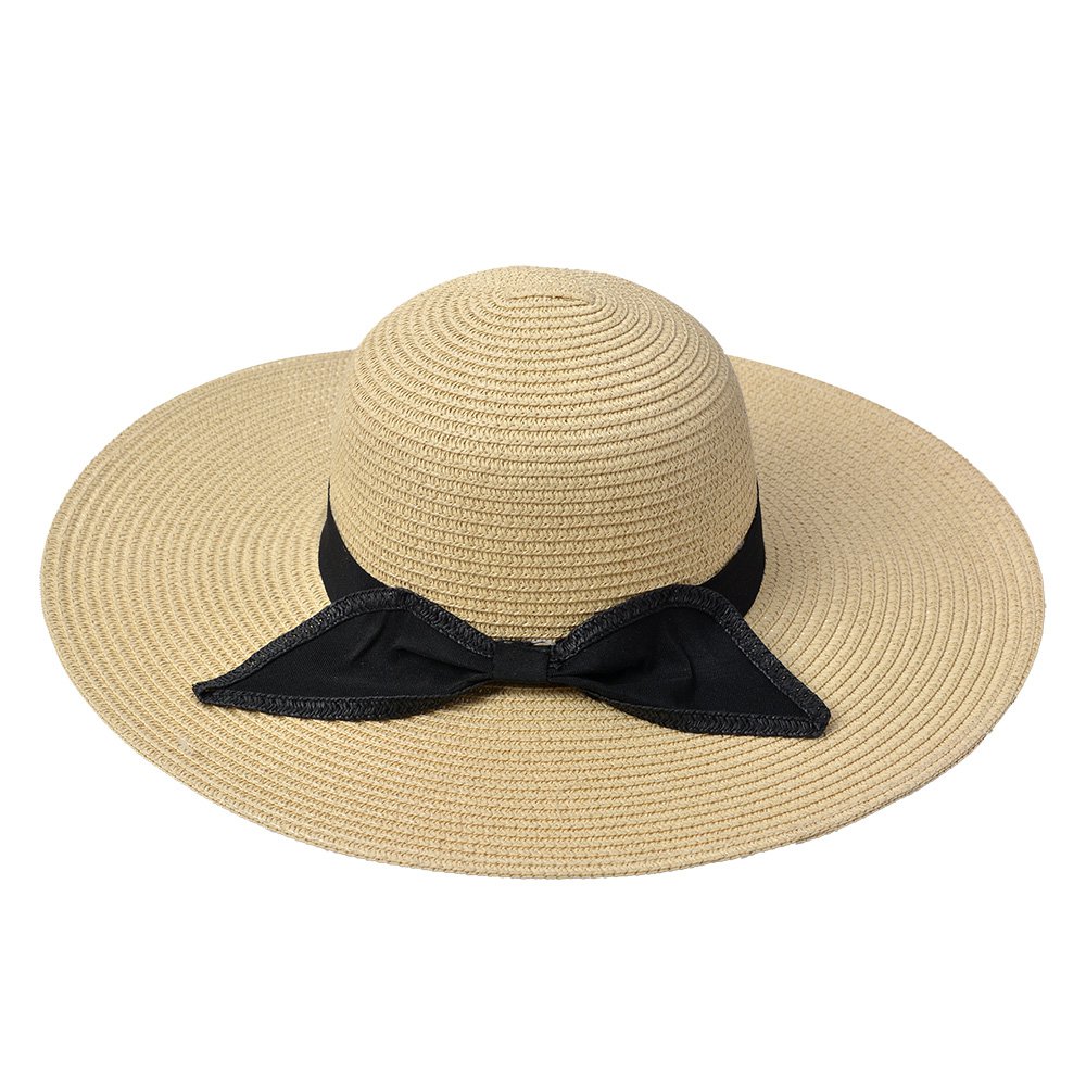Hoed Dames Beige Papierstro Zonnehoed