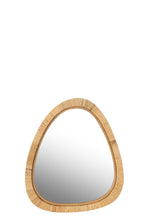 J -Line Spiegel Paille - Jute/Glas - Naturel - Small - 54 x 46,5 cm