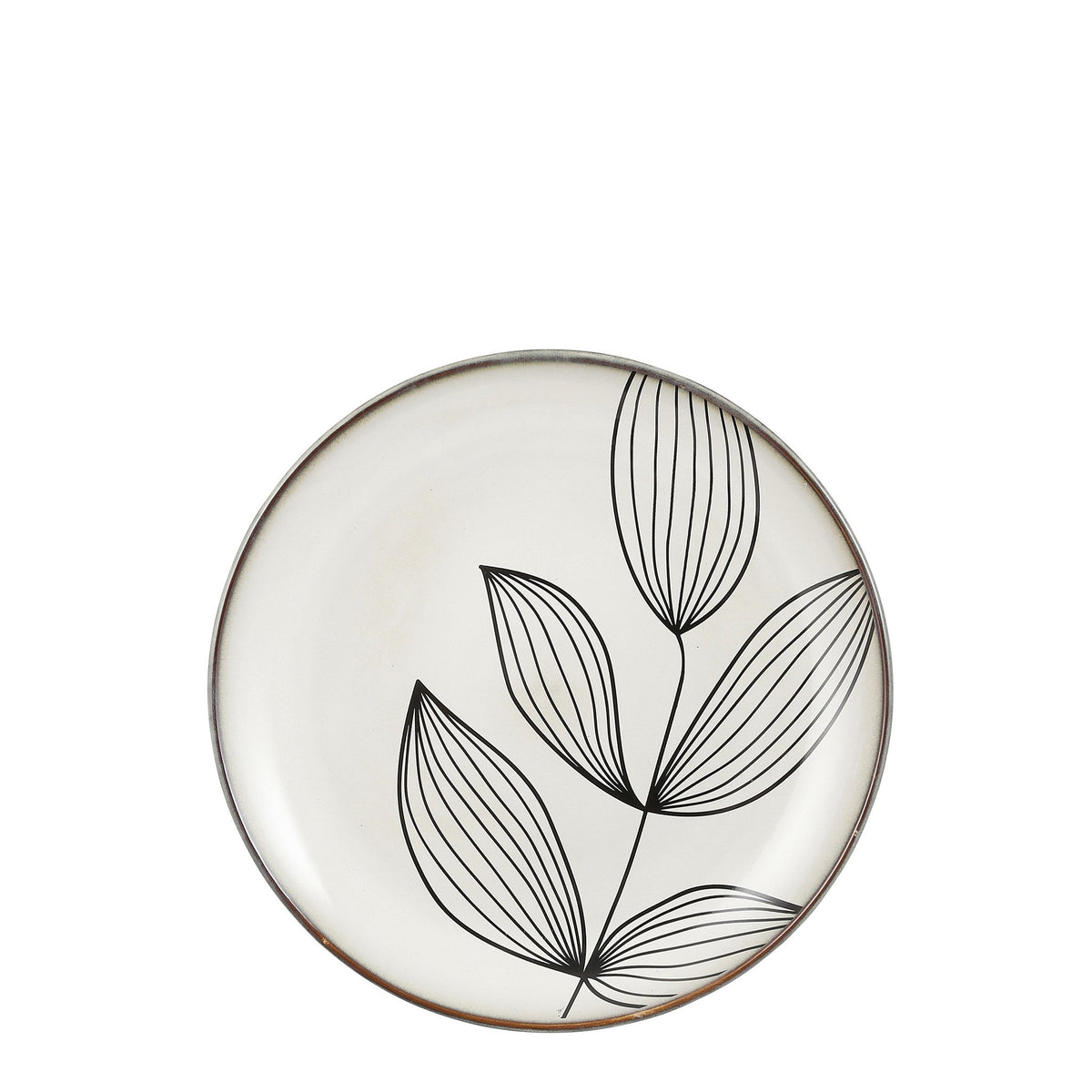 Tabo leaf ontbijtbord grijs
