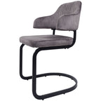 Eetkamerstoel Fox Antraciet 01 - Vintage Velvet