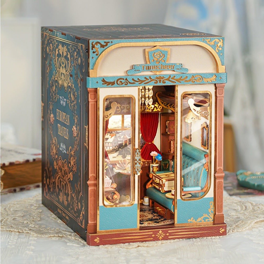 Tonecheer, DIY Book Nook, Trein cabine/Train cabine, European Travels, TQ443, 15,8x22,4x22,5cm